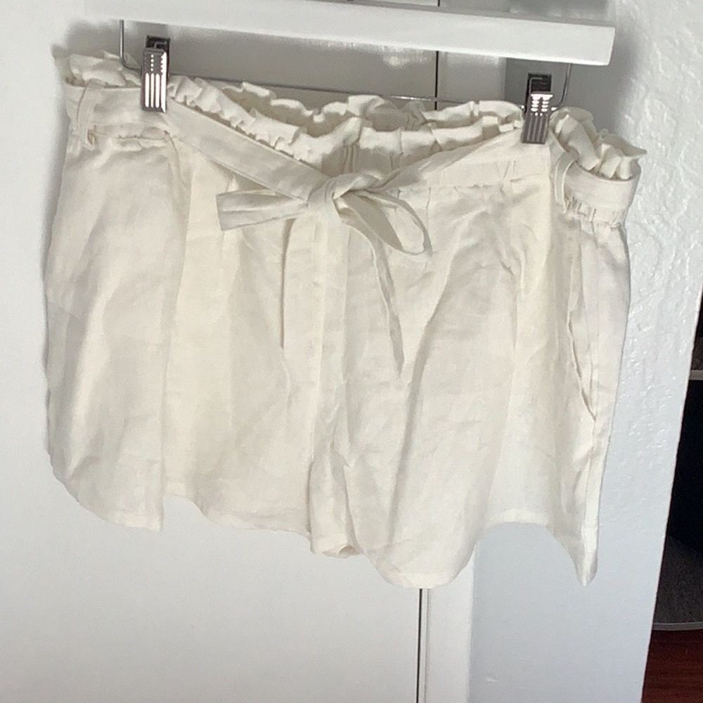 SCOOP Linen Paper Bag Shorts